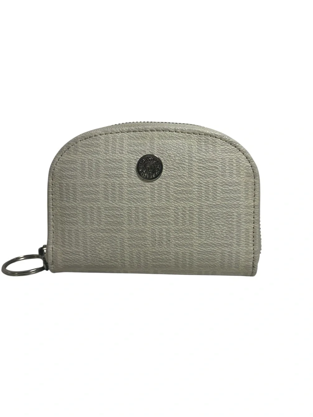 Anne Klein Cream Zip Coin Pouch with Keyring